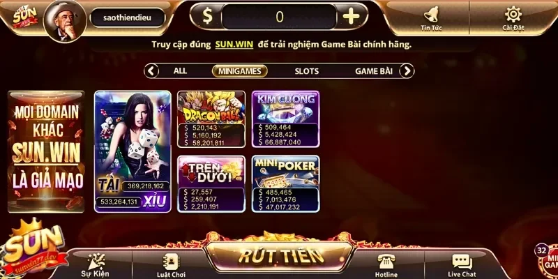 SunWin 13 Mini game vui nhộn với cách chơi đơn giản cho người chơi mới